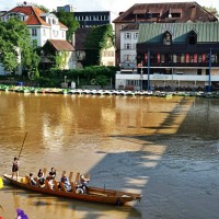 Punting, Neckar river, Tubingen